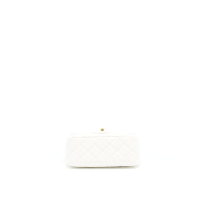 Chanel Pearl Crush Mini Square Flap Bag White