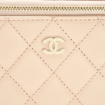 Chanel 22C Long Vanity With Chain Caviar Beige L