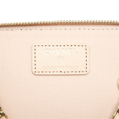 Chanel 22C Long Vanity With Chain Caviar Beige L