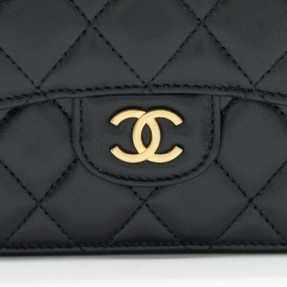 Chanel 2021 flap Coin Purse with Chain black
