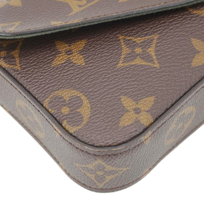 LOUIS VUITTON Felicie Strap & Go Monogram Canvas Crossbody Bag Brown