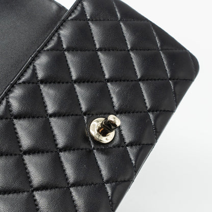 Chanel Top Handle Mini Rectangular Flap Bag Lambskin Black L(Microchip)