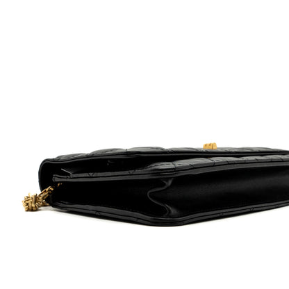 Chanel 2.55 Wallet on Chain Aged Calfskin Black Brushed  (Microchip)