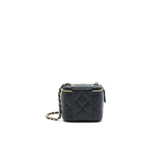 CHANEL SMALL VANITY WITH CHAIN CAVIAR BLACK L