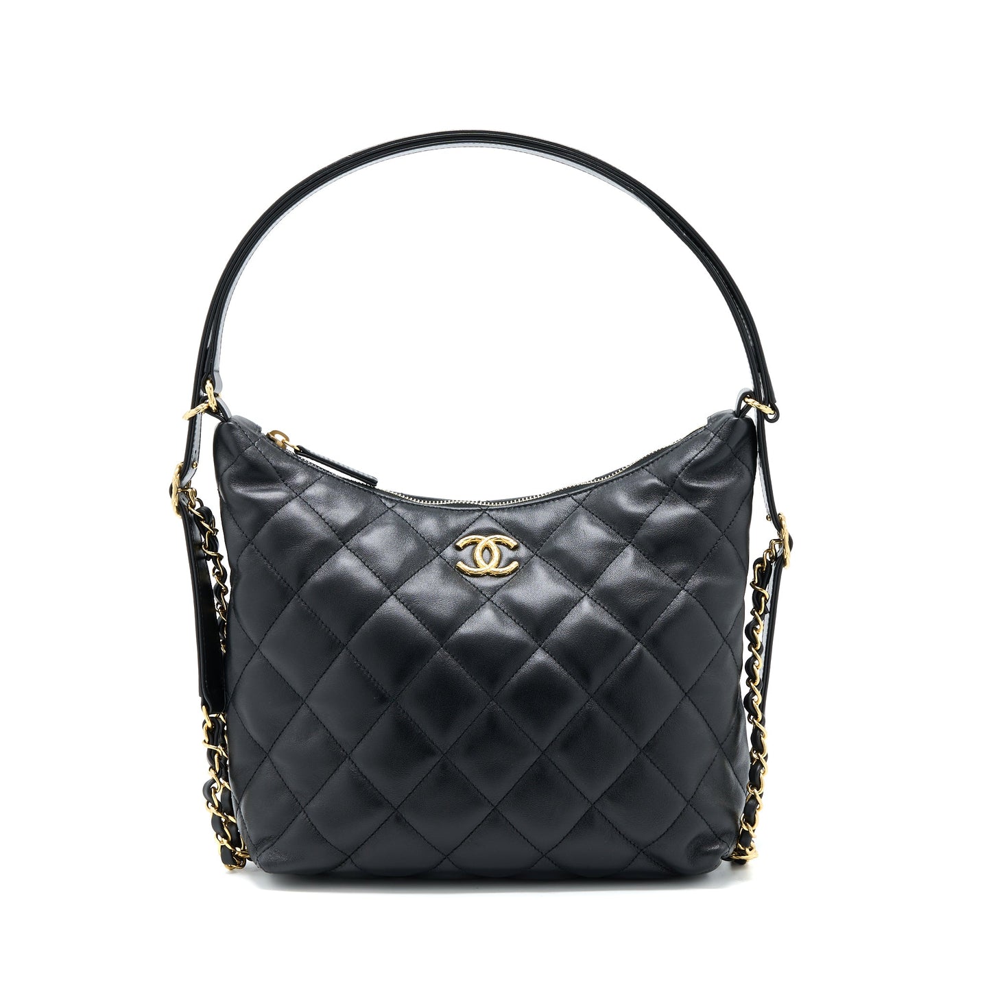 Chanel 22B Hobo Bag Lambskin Black (Microchip)