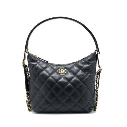 Chanel 22B Hobo Bag Lambskin Black (Microchip)