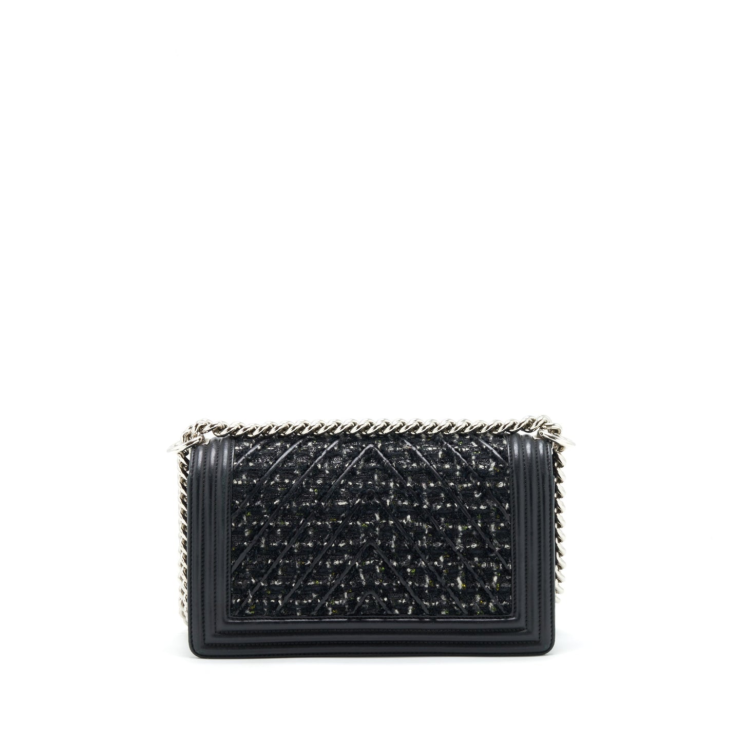 Chanel Boy Medium Tweed/Lambskin Black