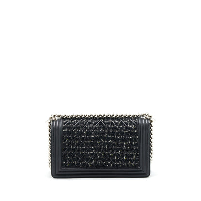 Chanel Boy Medium Tweed/Lambskin Black