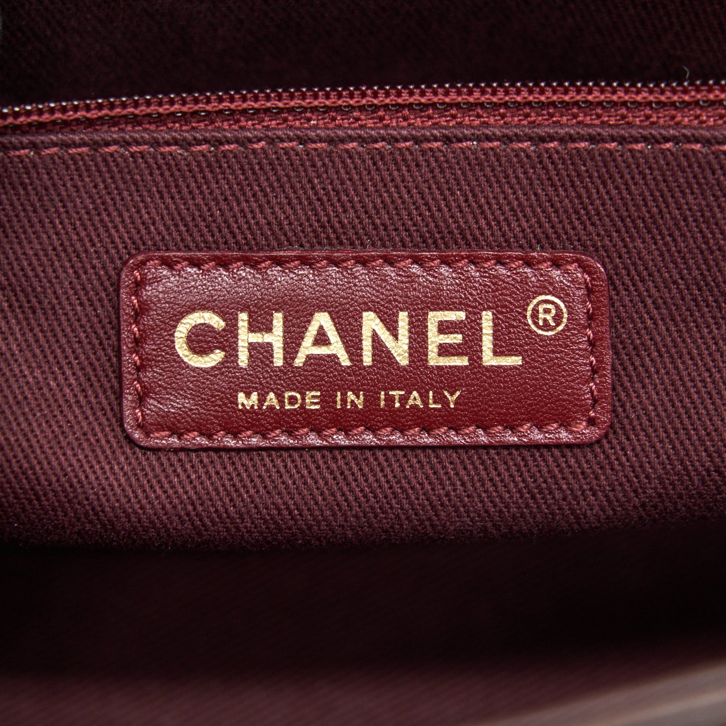 Chanel Calfskin Flap Bag with Chain Burgundy