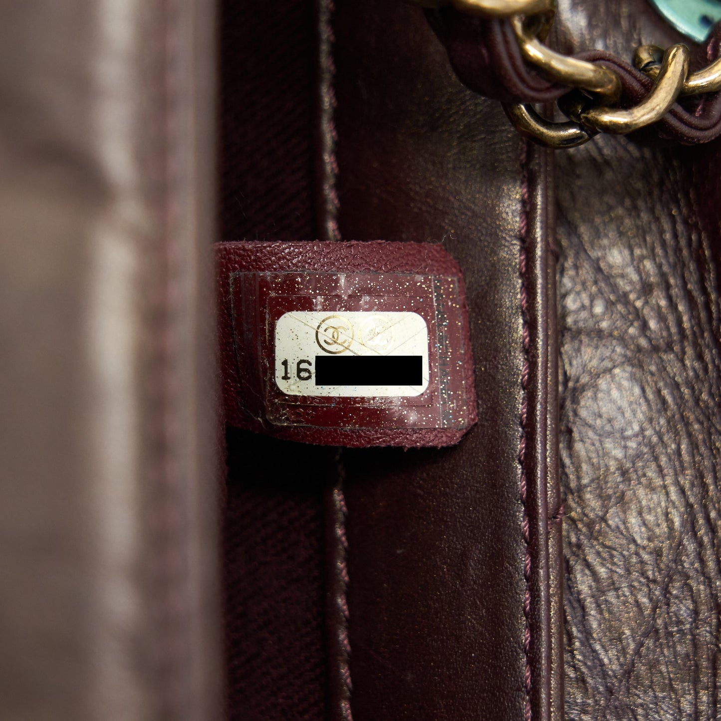 Chanel Calfskin Flap Bag with Chain Burgundy