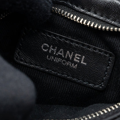 CHANEL SHOULDER BAG LAMBSKIN BLACK