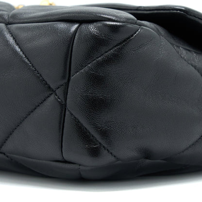 Chanel Medium 19 Bag Lambskin Black Multicolour Hardware
