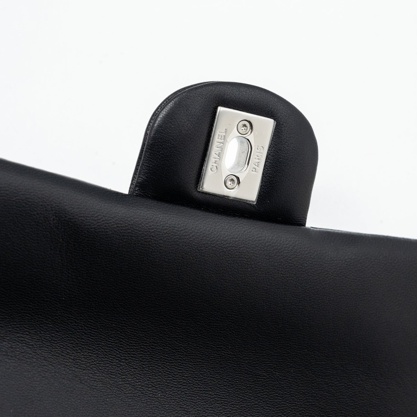 Chanel mini rectangular flap bag lambskin black  (Microchip)