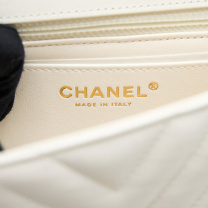Chanel Mini 2.55 Reissue Chevron Flap Bag Aged Calfskin White Brushed  (Microchip)