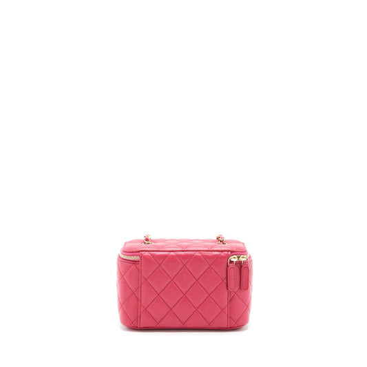 Chanel Long Vanity Case Caviar Hot Pink L