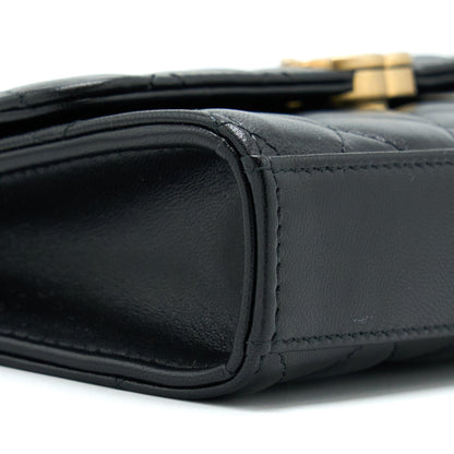 Chanel 22B Flap Bag With Enamel/CC Logo Top Handle Lambskin Black Brushed