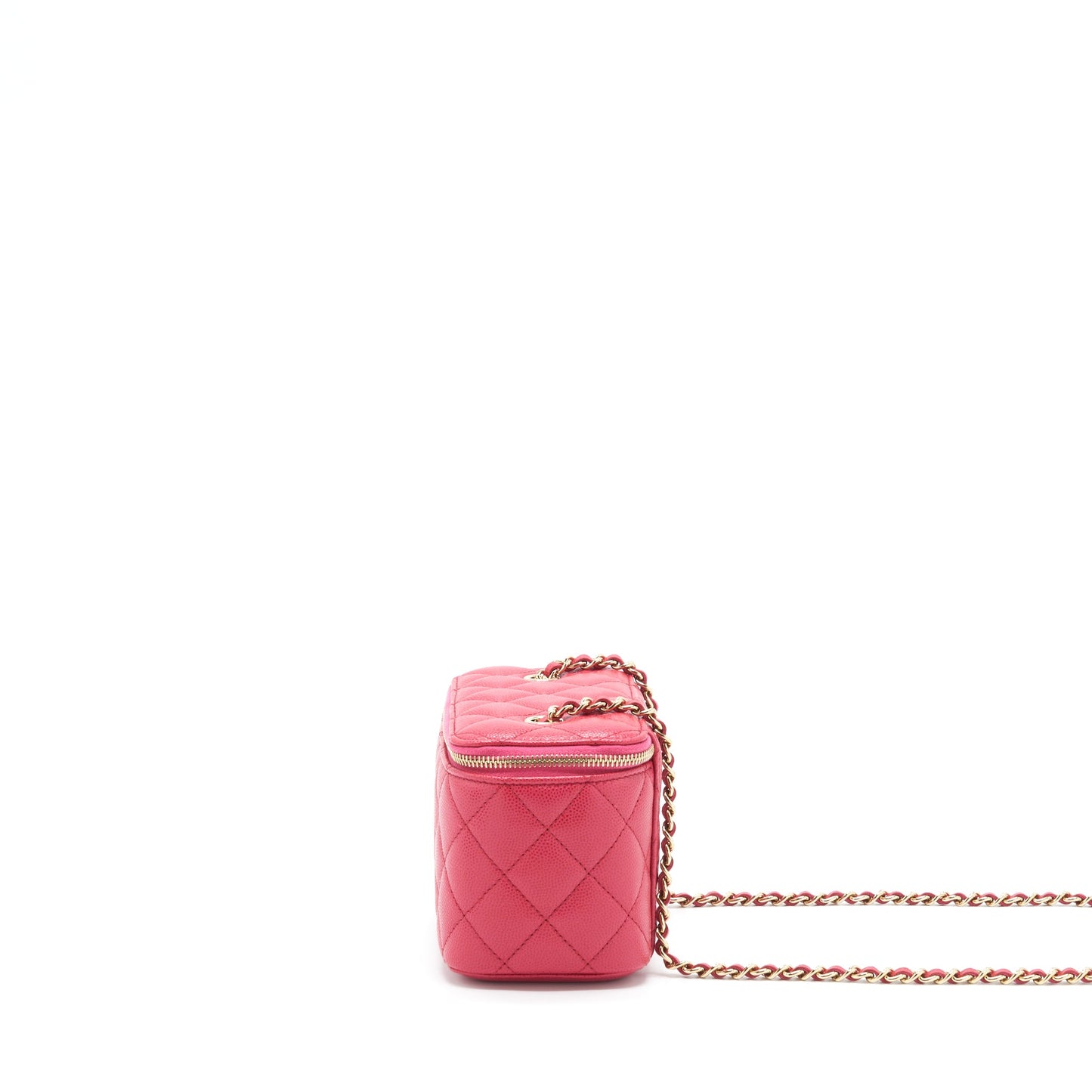 Chanel Long Vanity Case Caviar Hot Pink L