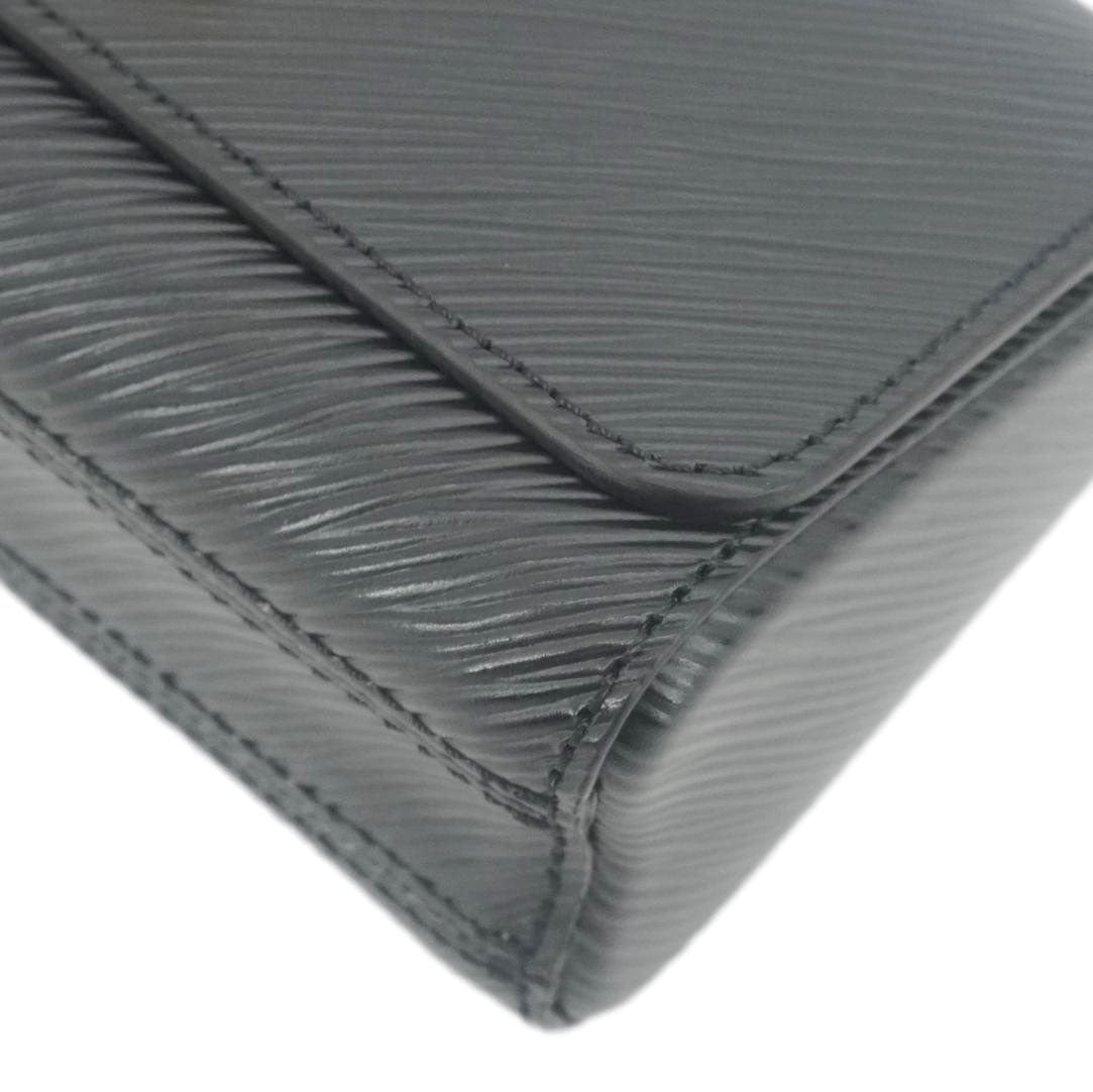 LOUIS VUITTON Twist West Epi Leather Crossbody Pochette Bag Black