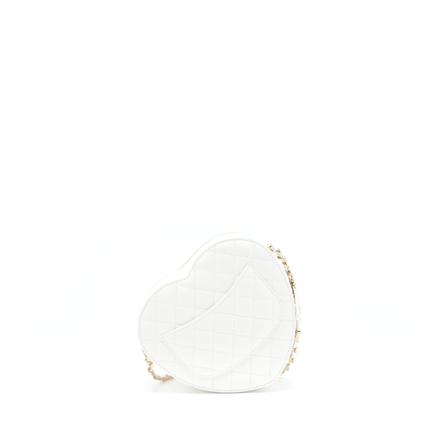 Chanel 22S Heart Bag Lambskin White L