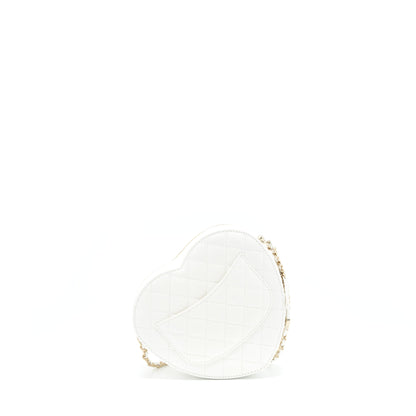 Chanel 22S Heart Bag Lambskin White L