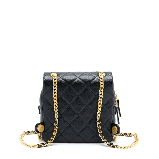 Chanel 22P Flap Backpack Caviar Black