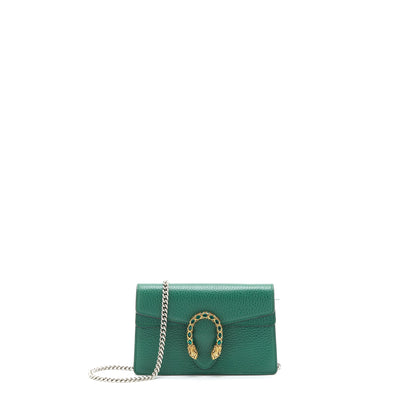 Gucci Super Mini Dionysus Green Gold And Silver Hardware