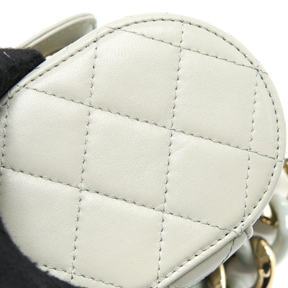 Chanel Giant Chain Mini Vanity Case Lambskin Light Grey L