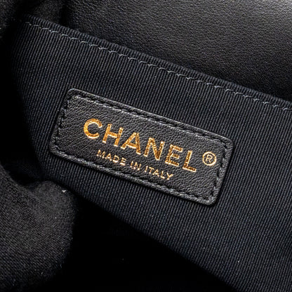 Chanel Medium Boy Bag Smooth Calfskin Black  (Microchip)