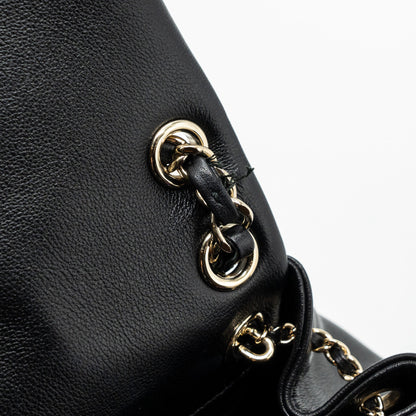 Chanel 23A mini triple pack backpack calfskin black L (microchip )