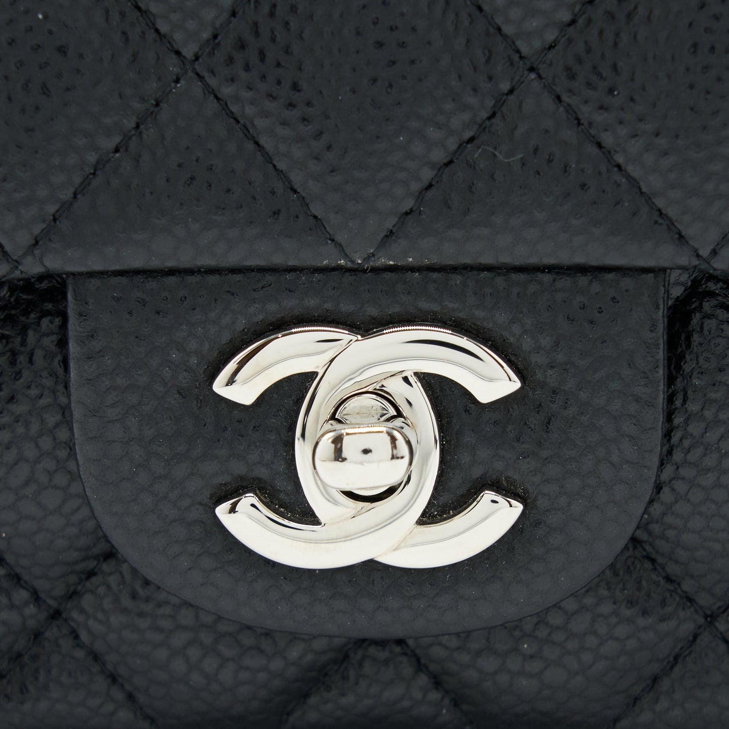 Chanel Classic Mini Square Flap Bag Caviar Black
