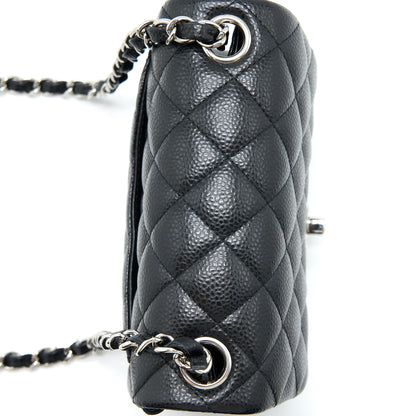 Chanel Classic Mini Square Flap Bag Caviar Black