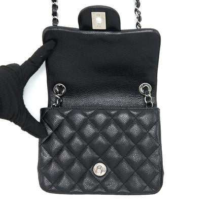 Chanel Classic Mini Square Flap Bag Caviar Black