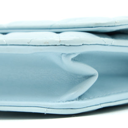 Chanel 2.55 Reissue Wallet On Chain Aged Calfskin Light Blue Brushed  (Microchip)