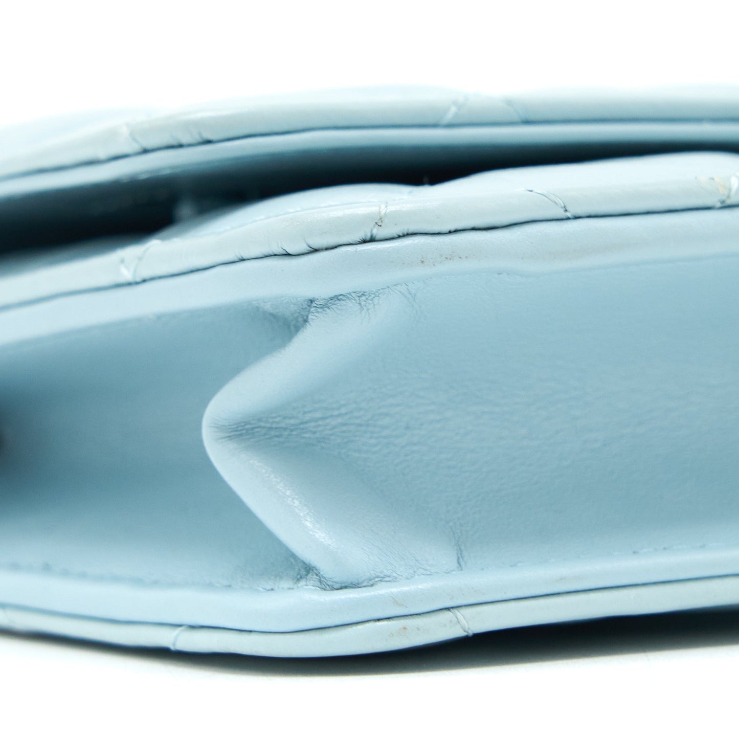 Chanel 2.55 Reissue Wallet On Chain Aged Calfskin Light Blue Brushed  (Microchip)