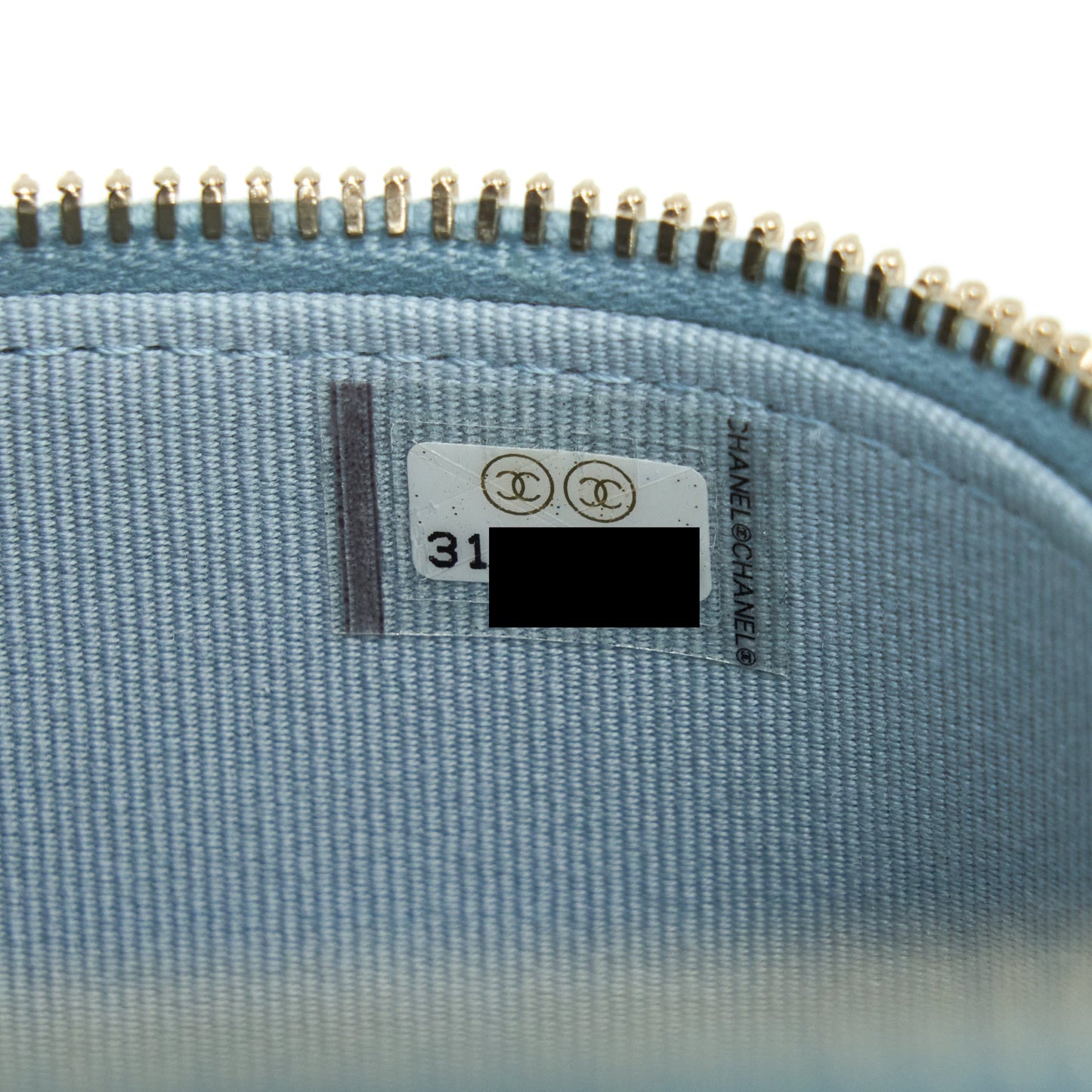 Chanel 22P Top Handle Mini Vanity With Chain Lambskin Light Blue L
