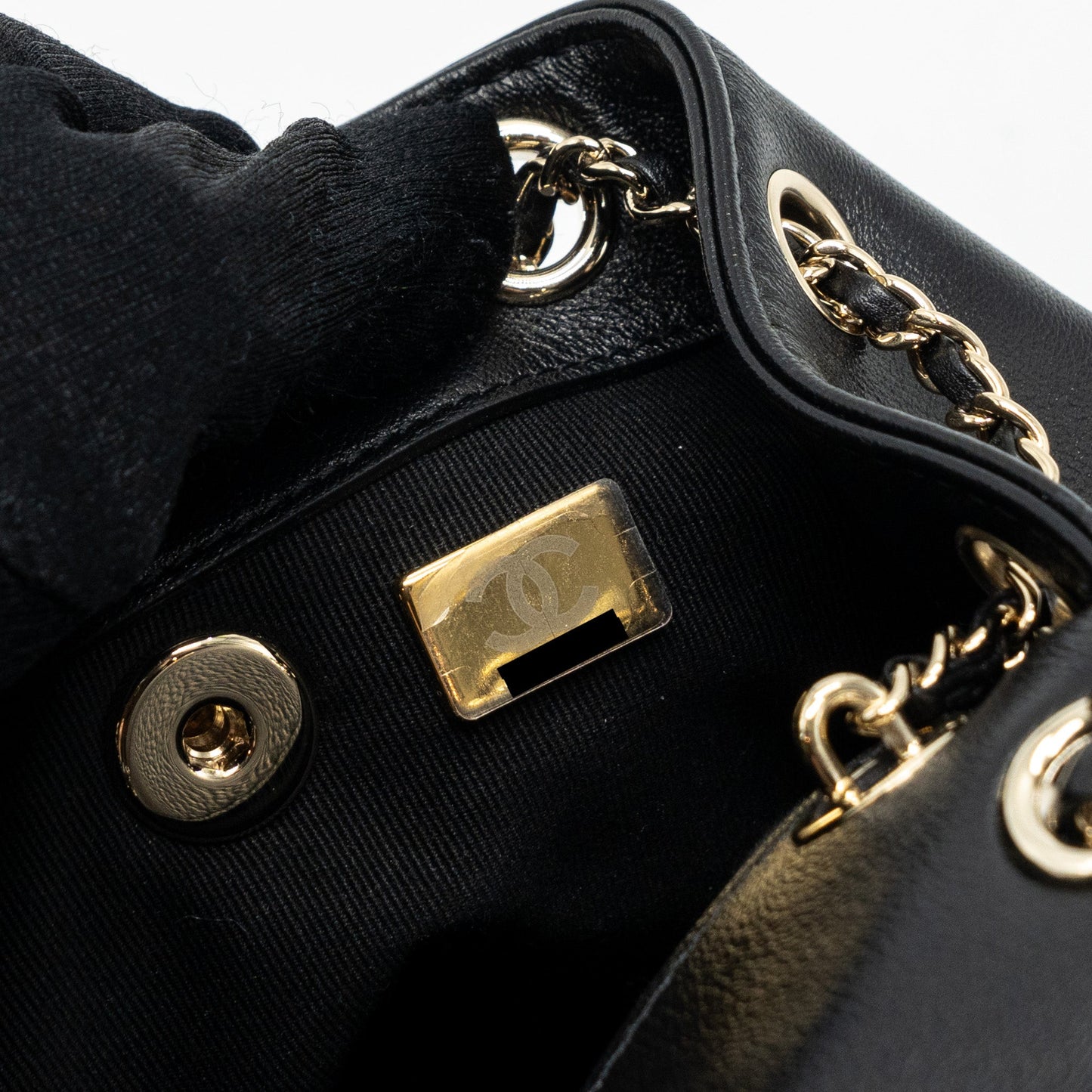 Chanel 23A mini triple pack backpack calfskin black L (microchip )