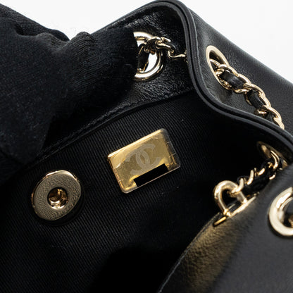Chanel 23A mini triple pack backpack calfskin black L (microchip )