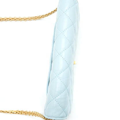 Chanel 2.55 Reissue Wallet On Chain Aged Calfskin Light Blue Brushed  (Microchip)