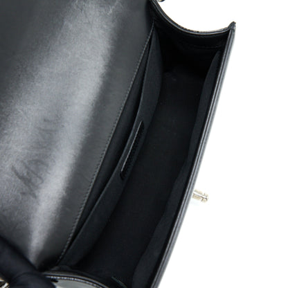 Chanel Medium Boy Bag Chevron Limited Patent Black