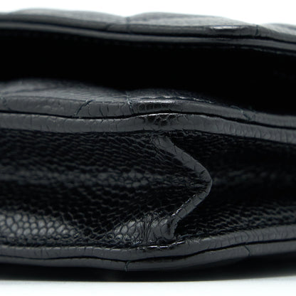 Chanel Classic Wallet on Chain Caviar Black  (Microchip)