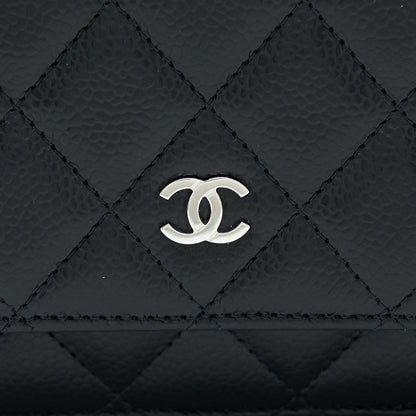 Chanel Classic Wallet on Chain Caviar Black  (Microchip)