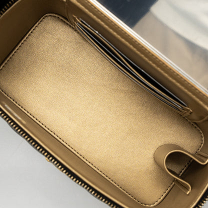 Chanel Pearl Crush Long Vanity with Chain Lambskin Black  (Microchip)