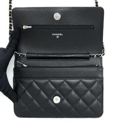 Chanel Classic Wallet on Chain Caviar Black  (Microchip)