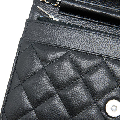 Chanel Classic Wallet on Chain Caviar Black  (Microchip)