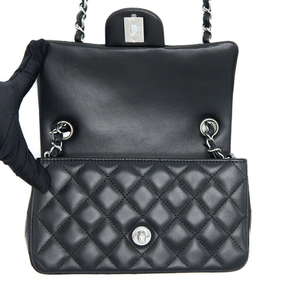 Chanel Mini Rectangular Lambskin Black (Microchip)