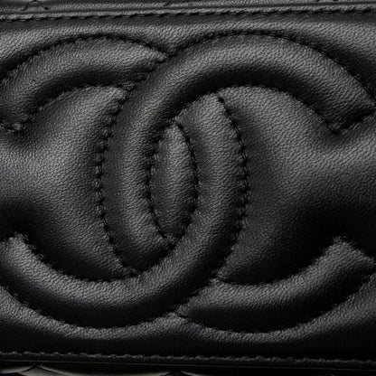 Chanel Pearl Crush Long Vanity with Chain Lambskin Black  (Microchip)