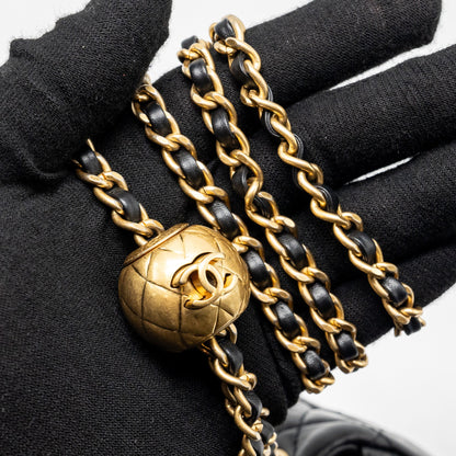 Chanel Pearl Crush Mini Square Lambskin Black  (Microchip)