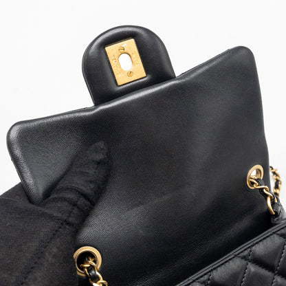 Chanel Pearl Crush Mini Square Lambskin Black  (Microchip)