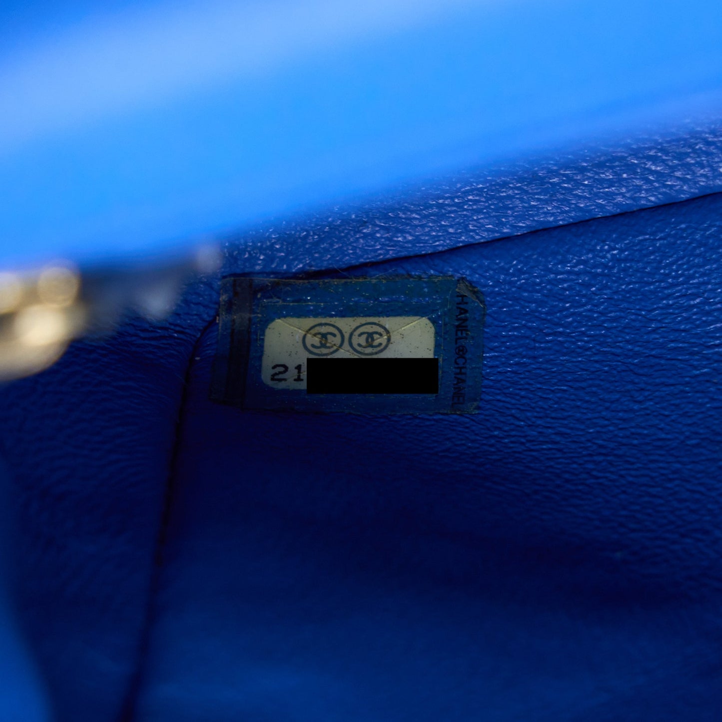 Chanel Mini Rectangular Flap Bag Lambskin Blue L