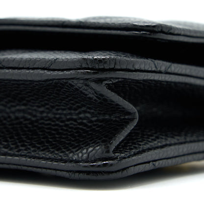 Chanel Classic Wallet On Chain Caviar Black  (Microchip)